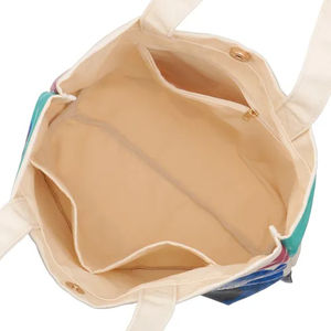 Sac à main grande capacité pour femme, sac à bandoulière zippé, sac en toile à une seule face - Product Image 5