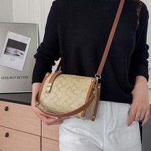 Sac à main en PU floral vintage haut de gamme pour femme, nouvelle collection 2026, avec doublure en polyester, deux sangles, couleurs contrastées, sac à bandoulière/porté croisé - Product Image 5