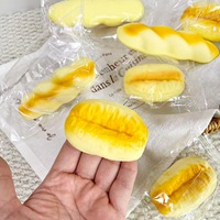 Bestseller Jouet Squishy en PU à Rebond Lent, Réaliste, en Forme de Pain Hawaïen Carré, Doux et Compressible