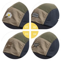 Usine Personnalisé conception 5 panneau casquette de baseball À Séchage Rapide Étanche Nylon Camp Chapeau de Course en plein air cap Chapeau