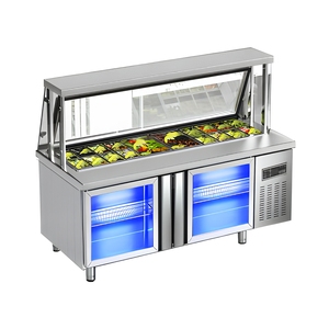 Refrigerador/Congelador <span class=keywords><strong>Bajo</strong></span> Mostrador con Superficie de Trabajo de Acero Inoxidable, Pantalla de Vidrio y Ventilación Frontal - Product Image 5