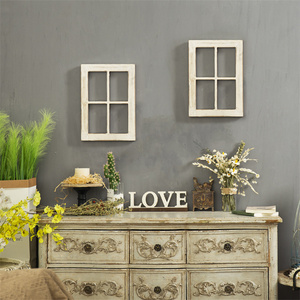 Antico rustico in <span class=keywords><strong>legno</strong></span> sbiancato cornice <span class=keywords><strong>per</strong></span> finestra decorativa in <span class=keywords><strong>legno</strong></span> Vintage <span class=keywords><strong>per</strong></span> la decorazione della parete del soggiorno - Product Image 1