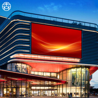 Layar Video Wall LED Outdoor MLS P3 P4 P5 P6 P8 P10 untuk Iklan, Tahan Air, Tahan Lama, Kecerahan Tinggi
