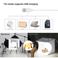Yiscaxia 6 renkler arka planında 20cm halka LED kaynak paneli katlanır taşınabilir fotoğraf aydınlatma Mini stüdyo çekim çadır kutusu ışık kutusu