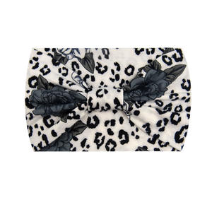 Bandeau de yoga à larges bords de style bohème accessoire de cheveux de fitness anti-transpirant avec imprimé rose nouveau design - Product Image 1