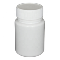 60ml Original Usine HDPE Blanc Médecine Capsules Conteneur Pilule Bouteille avec Bouchon à Vis Forme Ronde conception Logo Personnalisé