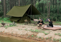 Offre Spéciale 4 saisons étanche Double couches 3-4 personnes Camping en plein air pique-nique cabane tente maison en forme de famille tente