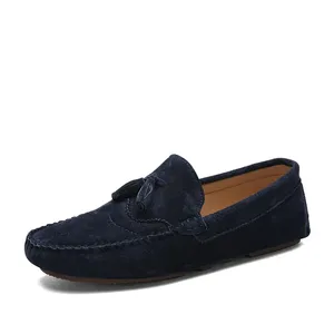 Nuovi arrivi tomaia in pelle scamosciata <span class=keywords><strong>uomo</strong></span> inverno caldo Sneakers a prova di neve pelliccia all'interno mocassini <span class=keywords><strong>scarpe</strong></span> da guida - Product Image 3