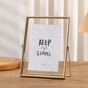 Marco de <span class=keywords><strong>Fotos</strong></span> Metálico de Sobremesa para <span class=keywords><strong>Fotos</strong></span> <span class=keywords><strong>Polaroid</strong></span>, Tamaños de 6, 7 y 8 Pulgadas, Pinturas y Decoraciones de Flores Secas - Product Image 3