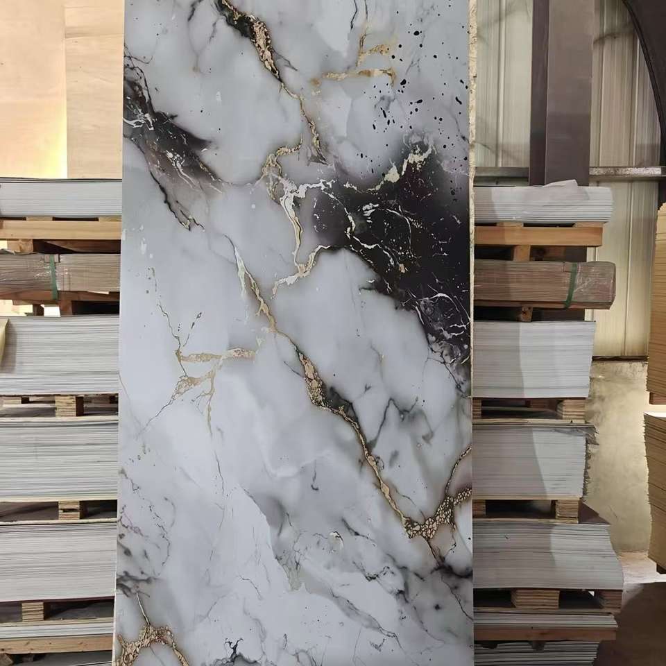 Luxury Modern Design UV Board PVC Sheet Wall Decoration Marble-textured ...