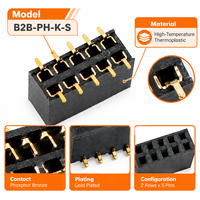Connecteur de terminaison XPB 2,54 mm et connecteur femelle PH3.5 2x5p traversant plaqué or pour écrans