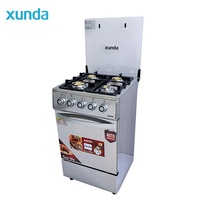 Cuisinière à gaz autonome Xunda avec four, 4 brûleurs, pour cuisine domestique et appartement