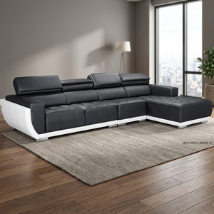 L-Shape Sofa BIS PARDO Living Room Modern Home Furniture Genuine Leather Fabric Modular Design Couch Lounges Malaysia - Product Image 2