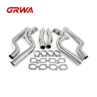Collecteur d'échappement long GRWA pour Mercedes-Benz C63 AMG W204 2008-2019 M156 V8 en acier inoxydable 304 finition brossée