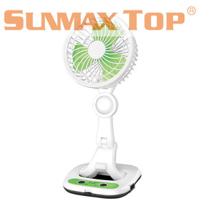 Ventilateur de bureau pliable et rechargeable avec lampe LED, silencieux, portable, à clipser sur table, pour dortoir - Product Image 2