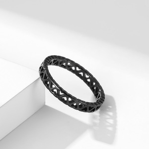 Heart Shape Hollow <b>Ring</b> For Women Gold <b>Titanium</b> Steel Daily Wear Fashion Jewelry Index Finger <b>Ring</b> - Product Image 4