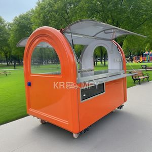 Camion de café de rue de haute qualité, de forme ronde, pour la vente rapide de nourriture et de boissons, remorque mobile pour petites entreprises alimentaires - Product Image 5