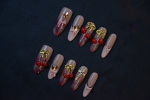 <span class=keywords><strong>Faux</strong></span> <span class=keywords><strong>ongles</strong></span> complets ENNA Factory Direct Luxury 3D Almond Cherry en ABS, <span class=keywords><strong>colle</strong></span> pour nail art, usage en salon, vente en gros pour les doigts - Product Image 4