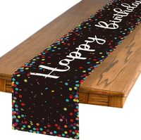 Chemin de table Joyeux Anniversaire 33*183cm, Centres de table pour anniversaire, Panneau de fête d'anniversaire, Décoration de table de fête