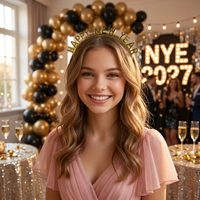 Serre-tête en plastique « Bonne Année » à lettres en blocs, directement de l'usine, accessoire de cheveux pour fête, accessoire photo pour le réveillon du Nouvel An