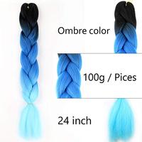 Échantillon Gratuit, Extensions Populaires 100g 24 Pouces, Tresses Synthétiques Prétirées Jumbo African Expression Ombré pour Cheveux à Tresser