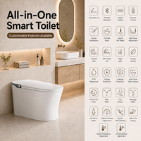 Bidet WC automatique professionnel en céramique à poser au sol, sans pression d'eau, idéal pour les appartements