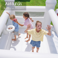 Château gonflable AirMyFun pour mariage, château gonflable pour enfants avec souffleur, château gonflable blanc pour l'extérieur