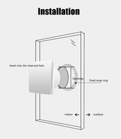 Ventilateur axial mural électrique à roulement à billes en plastique ABS - Panneau de ventilation pour salle de bain