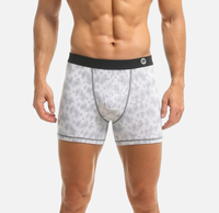 Caleçons Boxers Homme Personnalisés Mi-Haute Taille en Polyester Tricoté Respirant et Spandex, Séchage Rapide, Performance Athlétique