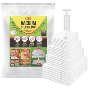 Factory Price Eco Friendly Space Saver Compressed Bag Vacuum Storage Bag Set with Pump for Clothes Mattress