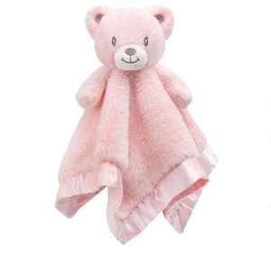 Couverture de sécurité personnalisée en peluche douce avec tête d'animal en coton PP pour bébés, serviette de confort, <span class=keywords><strong>doudou</strong></span> - Product Image 3