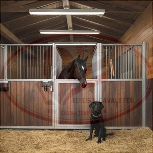 Abri galvanisé portatif préfabriqué sûr de panneaux d'écurie de cheval pour la ferme extérieure et le centre équin - Product Image 1