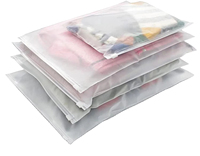 Sacs refermables mats biodégradables personnalisés en plastique givré pour l'emballage des chaussettes et des vêtements