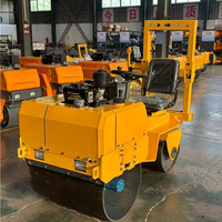 Petit compacteur routier vibrant à double tambour TT-850-A, 1 tonne, autoporté, pour asphalte