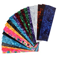 Vente en gros de 25 pièces/ensemble de feuilles de celluloïd pour la fabrication de médiators de guitare personnalisés, épaisseur mixte
