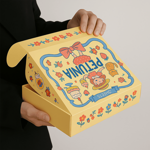 Boîte en carton ondulé <span class=keywords><strong>jaune</strong></span> avec logo, boîte d'expédition écologique personnalisée pour l'emballage de cadeaux kawaii et les solutions de jouets de collection - Product Image 1