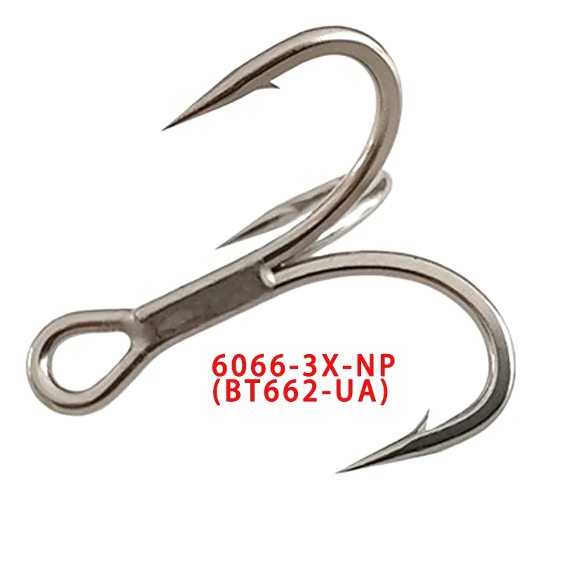 BKK 6066-3X-NP Treble Hook BT662-UA Triple Hameçons De Pêche 2 # - 16 # UltraAntirust Hameçon Pour La Pêche En Eau Douce Salée