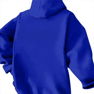 Sudadera con Capucha Rosa Unisex, Corte Holgado, Estilo Casual, Color Sólido, Felpa Francesa, Manga Larga, Largo Regular, Estilo Tejido - Product Image 2