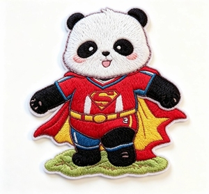 Patchs brodés thermocollants mignons de panda footballiste, motif sportif de dessin animé pour la décoration de vêtements, vestes et sacs à dos pour enfants - Product Image 5