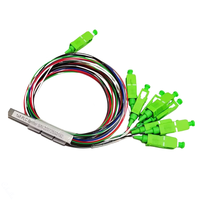 1X8 FTTH/Network Fiber Optic Splitter Unequal G657A1 PVC 1m 0.9mm SC/APC SM Fiber Used for FTTX