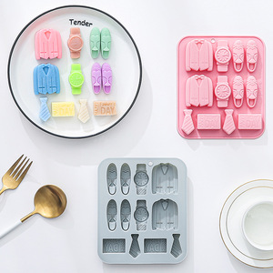 MOLDE PARA GOLOSINAS DE KEBAB, Paquete de 12, Molde de Silicona con Tema del Día del Padre, Reloj de Caballero, Chocolate, Resina, Repostería, Empaque a Granel, Irregular - Product Image 3