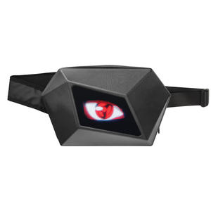 Sac à bandoulière LED flexible avec écran Devil's Eye, étanche, lumière inclinée, Bluetooth 5V, modèle de transfert d'eau graffiti, sac de chevalier - Product Image 1