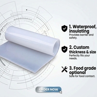 Feuille de caoutchouc silicone translucide de qualité alimentaire Kuliwei, vulcanisée au platine, plaque de silicone découpée sur mesure