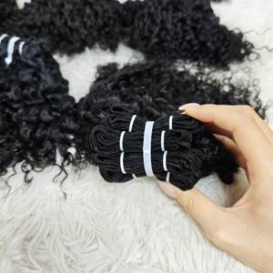 Letsfly 40 pièces de mèches brésiliennes vierges 9A bouclées crépues, extensions de cheveux 100% naturels, vente en gros, 12 pouces - Product Image 3