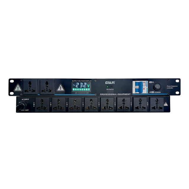 8-Channel Power Sequencer and Conditioner with 40A Capacity for Pro Audio, Video, and Lighting Systems - P802A