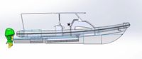 Bateau pneumatique à double coque en aluminium certifié Hypalon ORCA RHIB 860 CE