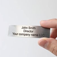 Badges métalliques personnalisables avec technique plaquée Étiquettes nominatives personnalisées pour serveurs employés Broche d'identification gravée Support magnétique