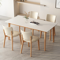 Chaise de salle à manger rembourrée en bois massif de chêne nord-américain, style classique italien/minimaliste italien