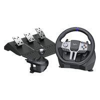Volant de course filaire V9 Gen 2900 degrés pour jeux de simulation de conduite sur PC et console