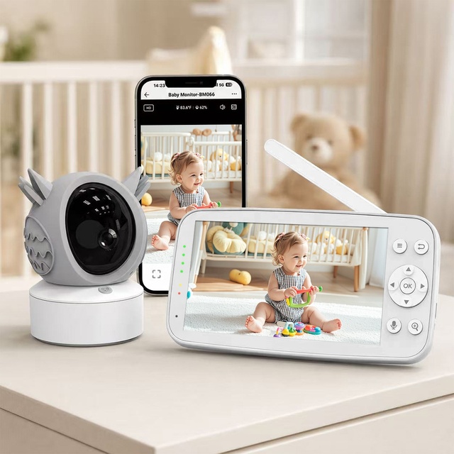 Factory Price Wireless Digital 2.4ghz Radio Baby Monitor 2 Way Baby Call Monitor 5" 720p 1080 Hd Mobile App Free Baby Monitor